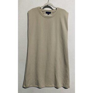 Rachel Zoe Dress Womens XL Beige Muscle Tank Mini Sleeveless Grunge Boxy Boho